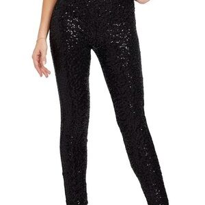Tipsy Elves Black Sequin Skinny Leggings